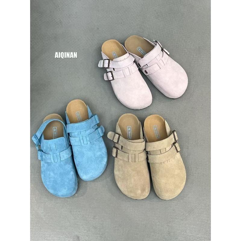 

Баотоу женские носят новые весенне-летние универсальные шлепанцы на одной педали на толстой подошве, шлепанцы для ленивых 40 розовый