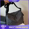 Plaid Canvas Bag Women's Large-capacity New Autumn and Winter Casual Shoulder Messenger Bag College Student Tote Bag