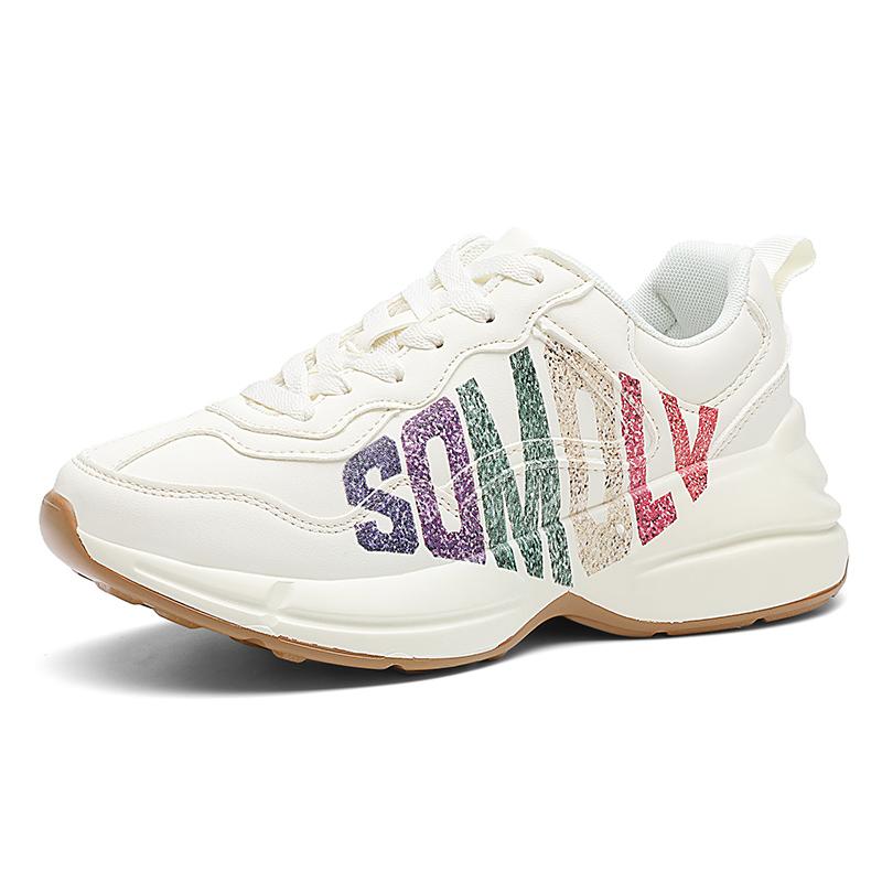 Fashion Designer Mens Women Luxury Chunky Casual 2024 Shoes Brand Leather Platform Sneakers for Men Girls Boys Tennis Tennis Original