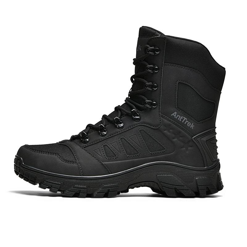 Popular direct sales new off-road training hiking combat comfortable wear-resistant thick-soled military boots hiking shoes