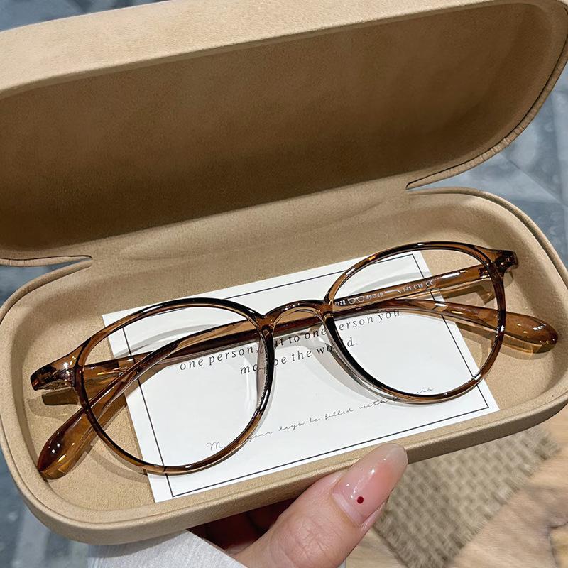

Tr90 Ultra-Light Thin Frame Oval Glasses Frame Female Plain Face Myopia Male Retro Flat Mirror Student Mirror