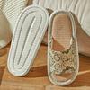 Linen slippers women's summer retro indoor home flooring spring and autumn thick-bottomed fabric cotton and linen slippers four seasons men