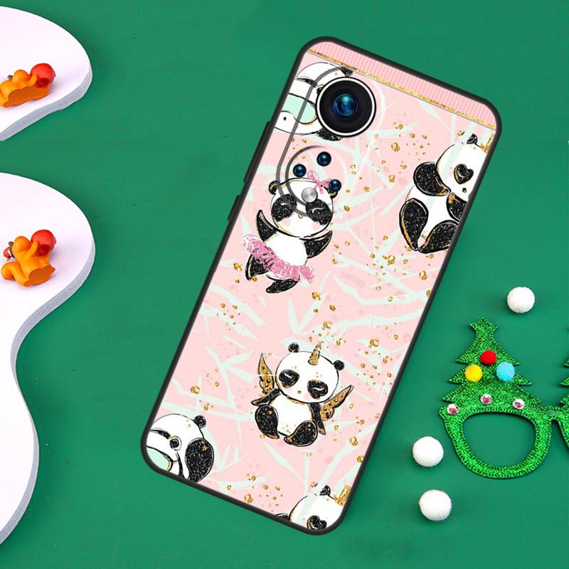 Panda cute Case For Honor 200 Lite 50 70 90 X9c X9b X9a X8a X8b X7a X6a X8 X9 Magic 7 5 6 Pro Cover