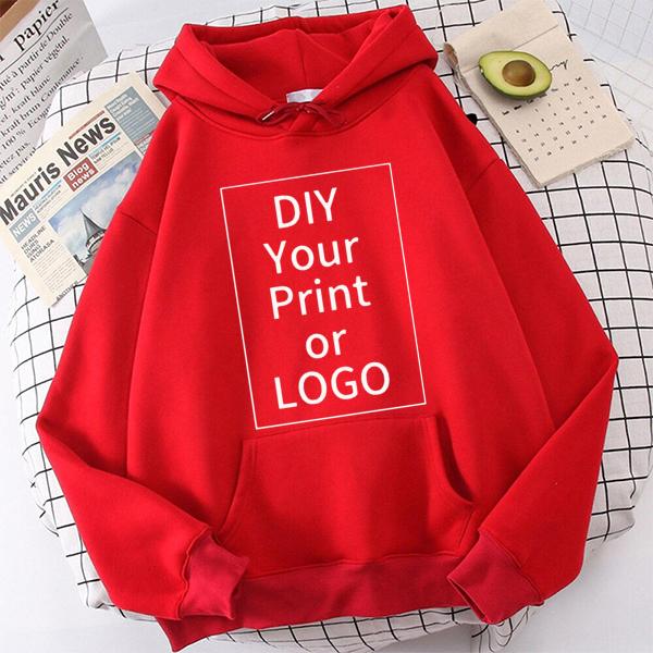 Fashion Hoodie Women Men Long Sleeves Customized Printed PulloverDIY Photo Logo Brand Text Sweatshirt Personalize Your Clothing