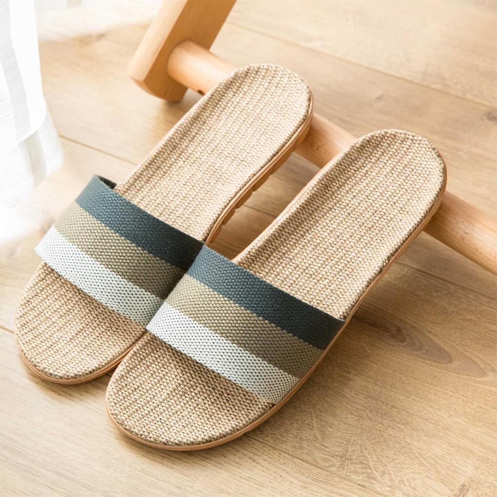 KASSAI Linen Slippers of 4 Size (Set Men's Colors, 27.0 cm)