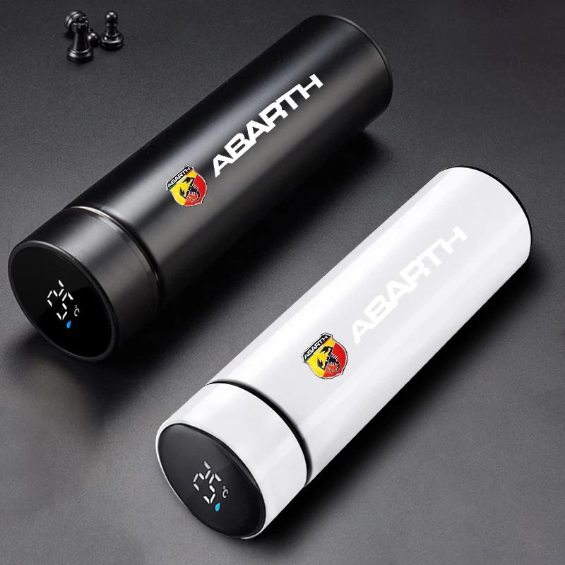 GJIFK1 500ml Portable Car Smart Thermos Bottle Temperature Display Cup For Abarth Stilo Ducato Palio Bravo Linea Doblo 500 Grande Tipo