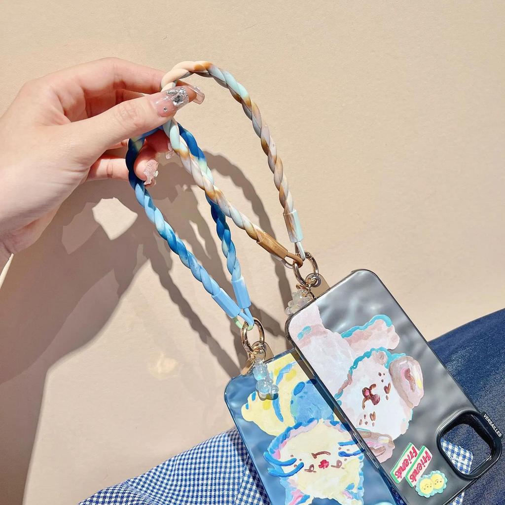 1pcs Luminous Bear Phone DYM Straps Lanyard Cute Pendant Silicone Stylish Strap Long Sport Lanyards for iPhone Mobile Phone