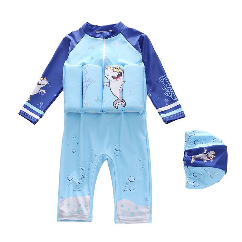 Kinder Haifisch Cartoon Schwimmweste aus Polyester für Schwimmen und Wassersport