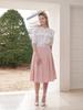 Koes Cotton Flare Skirt_Pink
