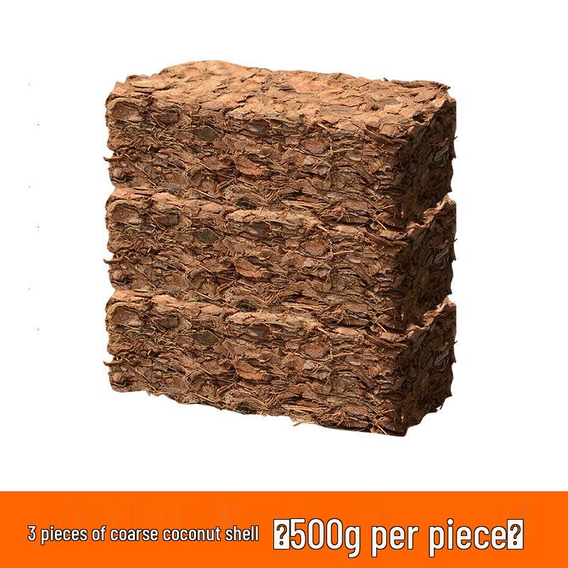 Orchid Nutrient Soil: Small Coconut Husk Bricks & Coarse Fiber for Phalaenopsis/Dendrobium Growing Medium