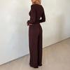 European And American Retro Casual Style Deep V Slim Sports Suit For Women 2026 Summer