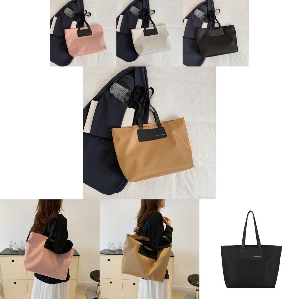 Stylish And Simple Large Capacity Tote Bag For Women Trendy Shoulder Bag Nylon