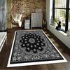Paisley Bandana Black and White carpet Non-slip rug suitable for living room and bedroom sofas