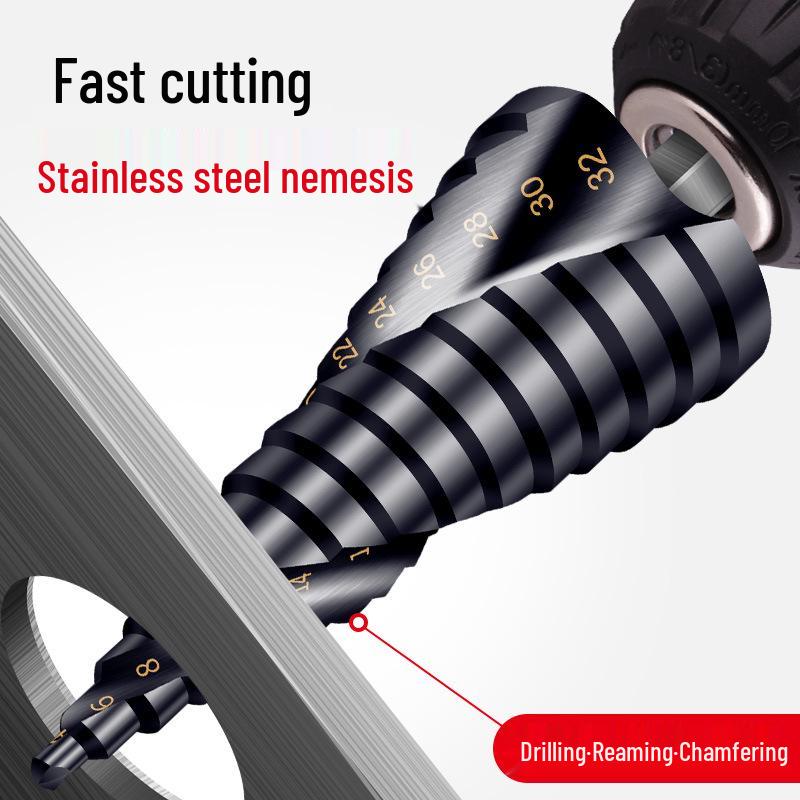 Cobalt Multifunctional Step Drill Bit for Hard Metals and Stainless Steel