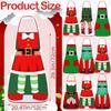 5 Pack Christmas Aprons Santa Claus Dressed As An Elf Decorative Apron Suitable for Both Female and Male Kitchen Chefs Christmas