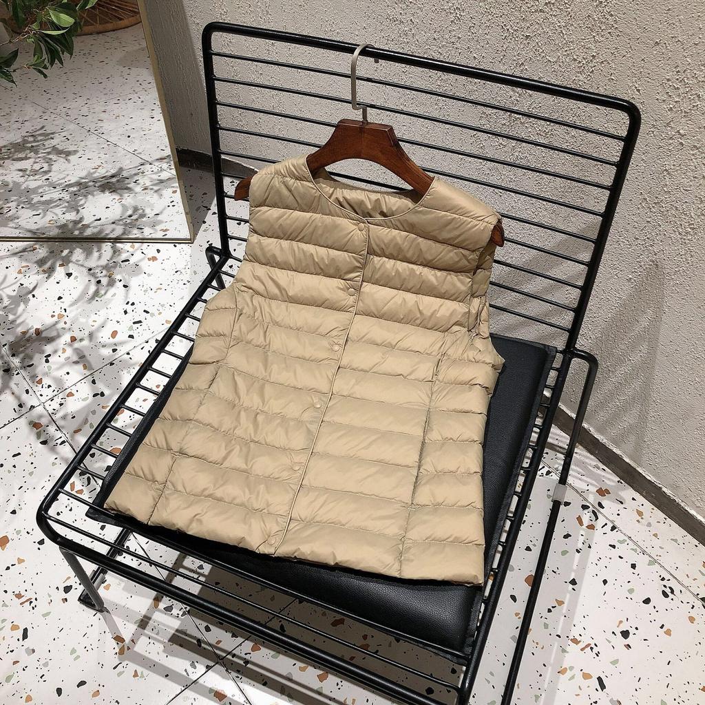 Women Sleeveless Puffer Jacket Spring Winter Female Ultra Lightweight Packable Warm Down Liner Vest