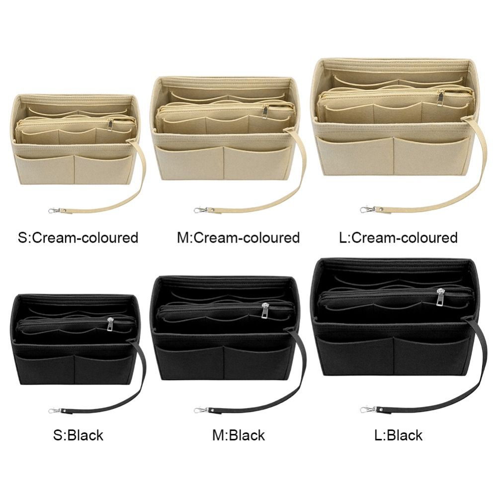 Lightweight Handbag Insert Cosmetic Organizer Multi-Pocket Handbag Storage Pouch  Toiletry Storage
