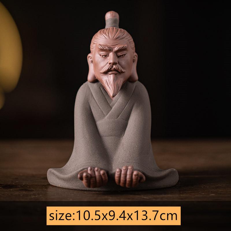 Chinese Purple Clay Tea Pet Creative Handmade Sculpture Crafts Figure Statue Ornaments Home Tea Set Decor Accessories Teaware