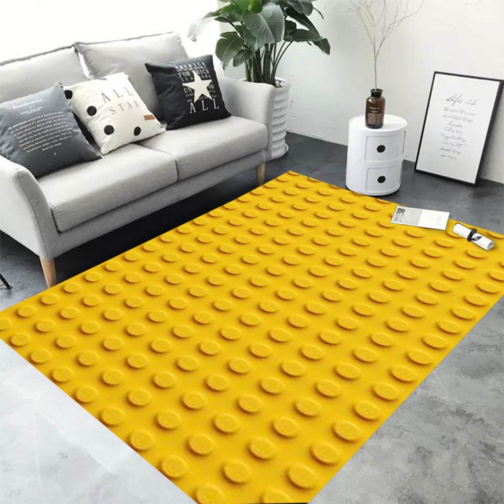 Colorful Geometric Building Blocks Toy Entrance Door Mat Washable Non-Slip Living Room Sofa Chairs Area Mat Kitchen Welcome