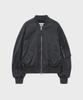 Intempomood Washed Canvas Flight Jacket_Smoke Charcoal