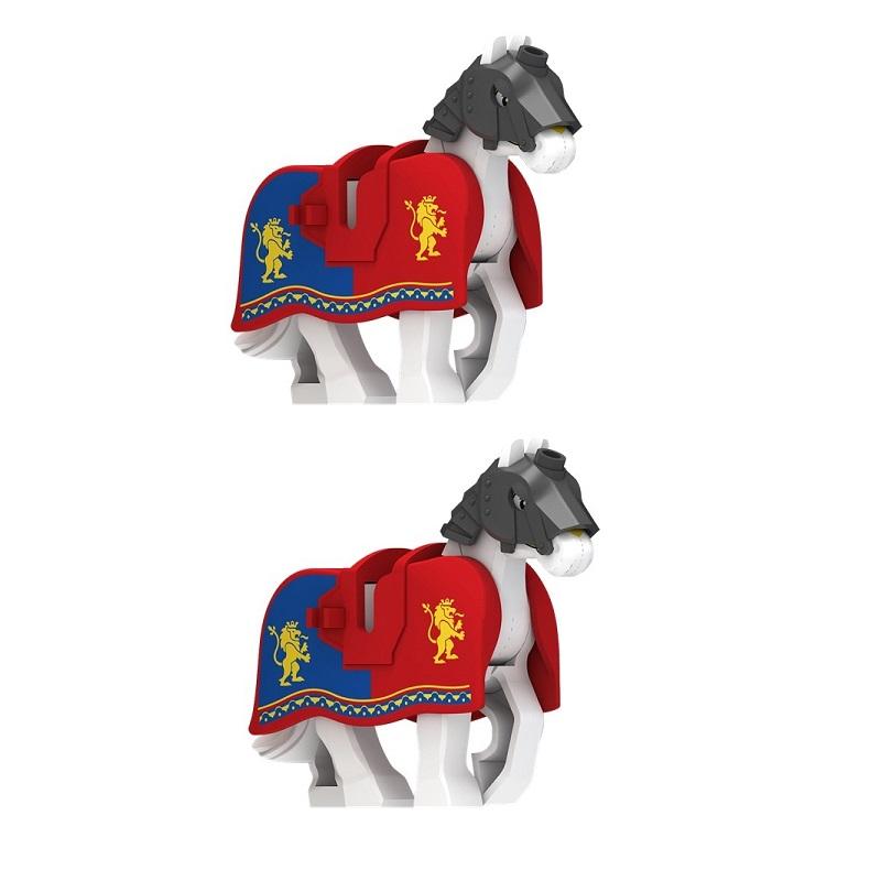 MOC Mittelalter Ritter Pferd MiniFiguren Bausteine Steine Spielzeug Geschenk