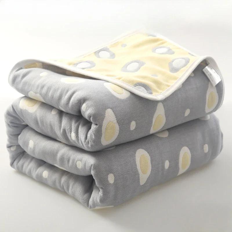 

Высококачественная хлопковая простыня, шестислойное марлевое полотенце, одеяло, летнее прохладное одеяло, детское детское одеяло, одеяло для взрослых, постельные принадлежности 120x150cm