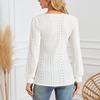 Women's Fashion Casual Solid Color Puff Sleeve Long Sleeve Top T-shirt
