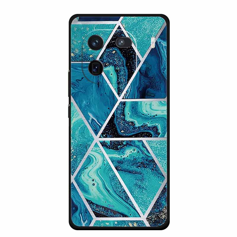 For Vivo iQOO 12 Case Marble Painted Soft Silicone TPU Cover Phone Cases For Vivo iQOO 12 Pro 5G V2307A V2329A Colorful New Etui