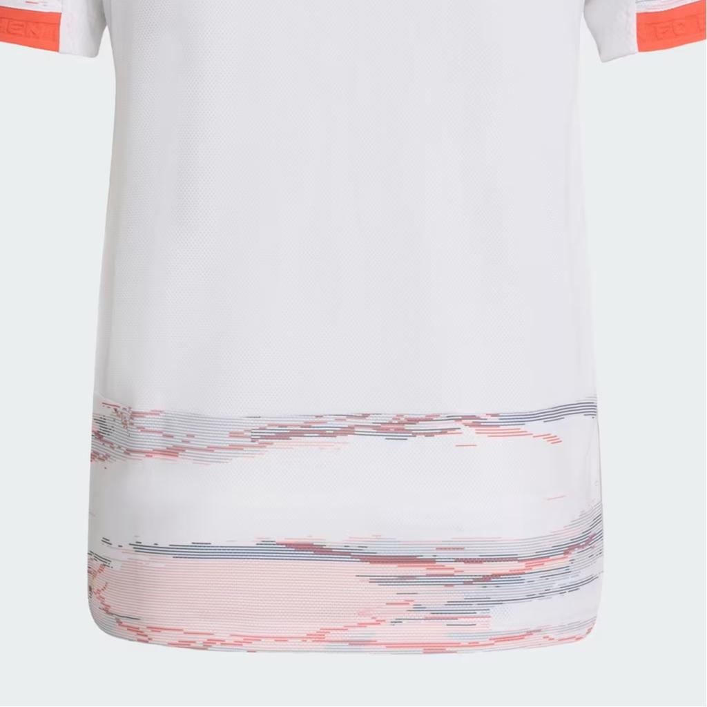 Adidas FC Bayern 25/26 Away Authentic Slim Fit Crew Neck Short Sleeve Football Shirt Men Tops White JJ2145