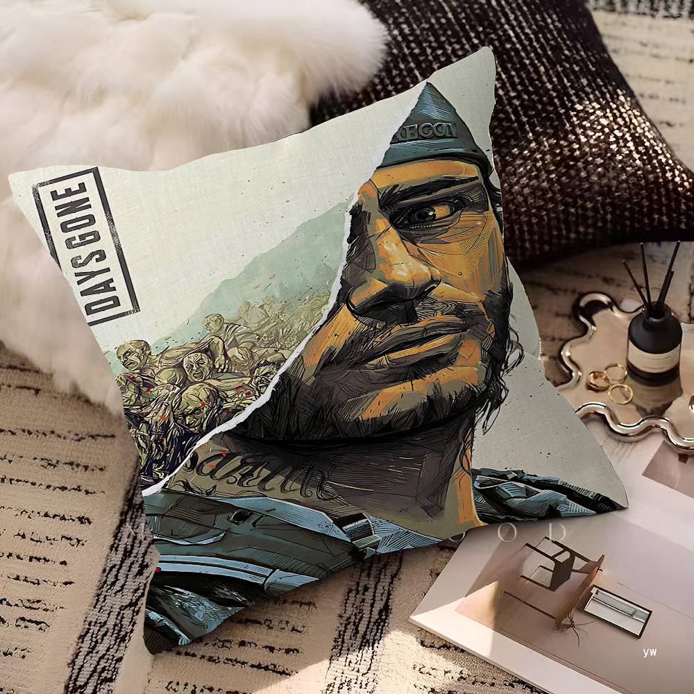 Videospiele Days Gone Kissenbezug Polyester Sofakissen Dekorative Wurfkissen Heimdekoration Kissenhülle