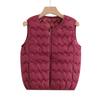 Down Cotton Vest Women's Inner Wear Autumn and Winter New Slim-fit Bottom Inner Wear Vest Medium Thin Warm Vest Vest