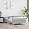Exclusive House - Bed Slat Base with Mattress Light Grey 100x200cm Fabric