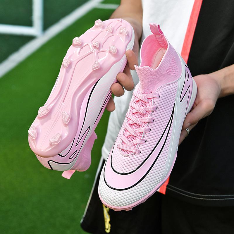 

Новые футбольные бутсы FGTF мужские и женские высокие с длинными шипами сломанные шипы короткими шипами футбольные бутсы для игры в зале и на улице тренировочная обувь для газона 35