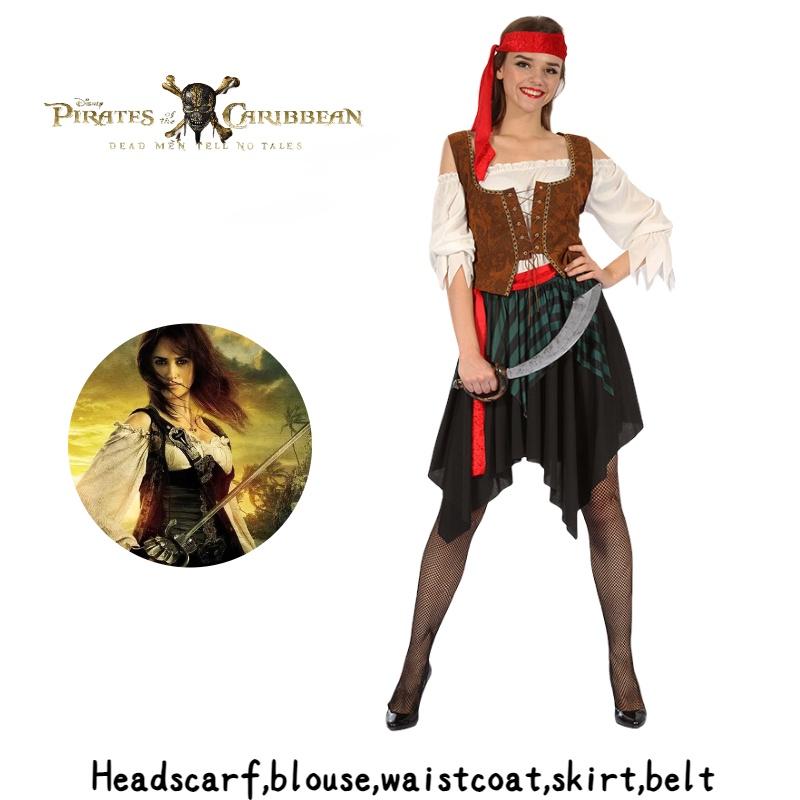 High-quality Caribbean Pirate Costume For Men And Women Captain Jack Sparrow Cosplay