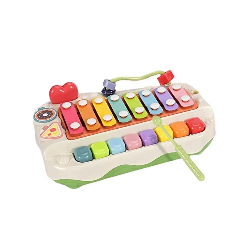 2 in 1 Baby Piano Xylophone for Toddlers with Key Keyboard Piano Sensory Toys Educational Musical Learning Instruments Baby Toy