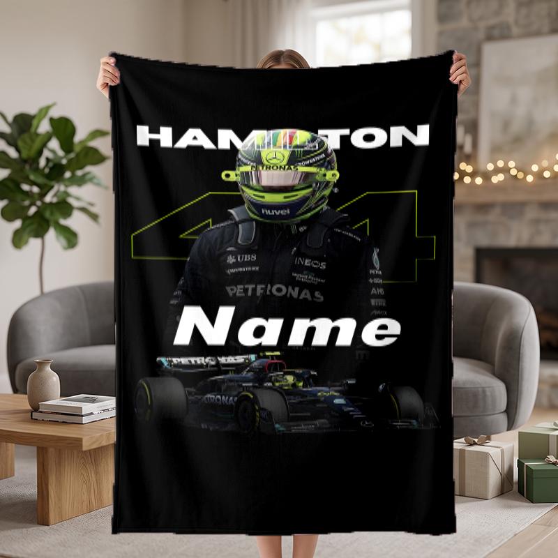 Coperte di Flanella Personalizzate Lewis Hamilton Morbide Calde Accoglienti Plaid per Arredamento Casa Regali di Festa