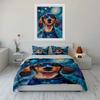 "Starry Dog Art Decor Set" Soft Comfortable Duvet Cover Bedding Set Included 1*Duvet Cover & 2*Pillowcases, gift