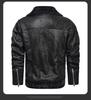 Men's Leather & Fur Integrated Lapel Jacket - Winter Warmth, Thick, Fitted, Stylish