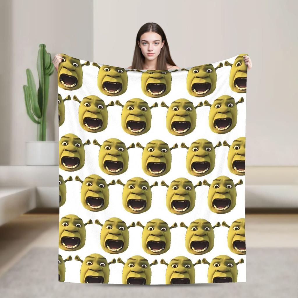 Pun Mein Swampf S-shreks Blanket  Super Warm Novelty Plush Throw Blanket For Outdoor Travel Office Flannel Bedspread Bed Cover