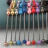 1PC Beadable Keychain Bars Metal Beaded Keyring Lobster Claw Clasp DIY Car Keychain Bag Decor For Jewelry Making