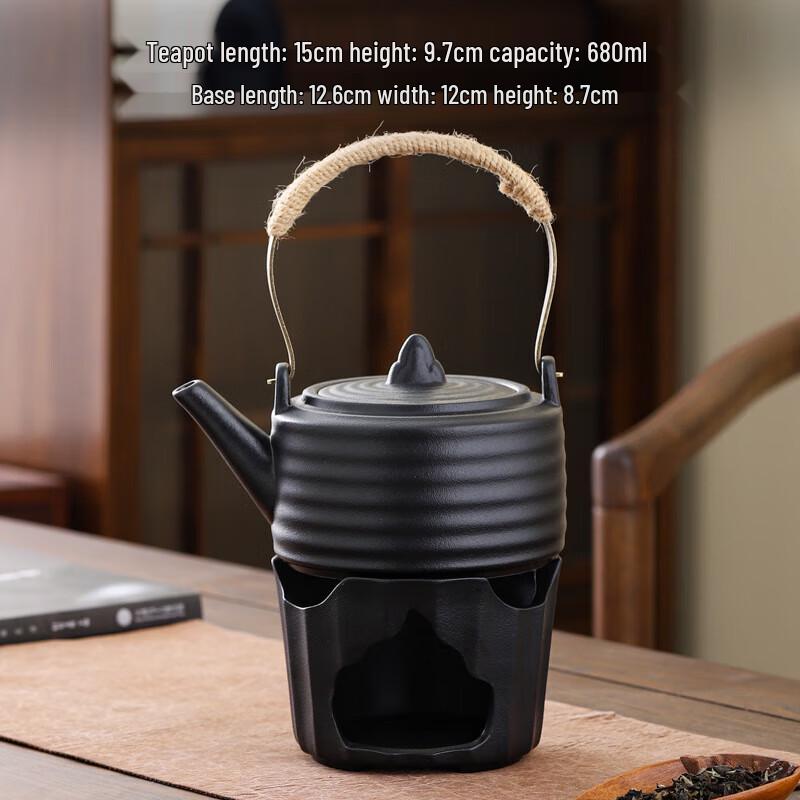Outdoor Camping Black Pottery Tea Kettle