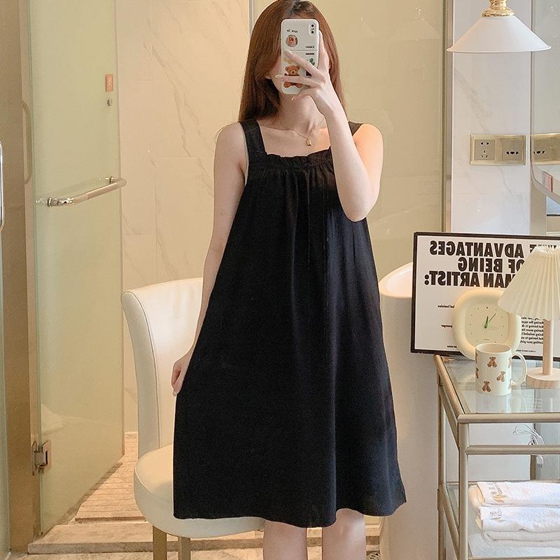 Cotton and Silk Pajamas Women's Suspenders Summer Pajamas Women's Cool and Cute Girls Are Sweet and Can Be Worn Outside Students' Summer Cotton 