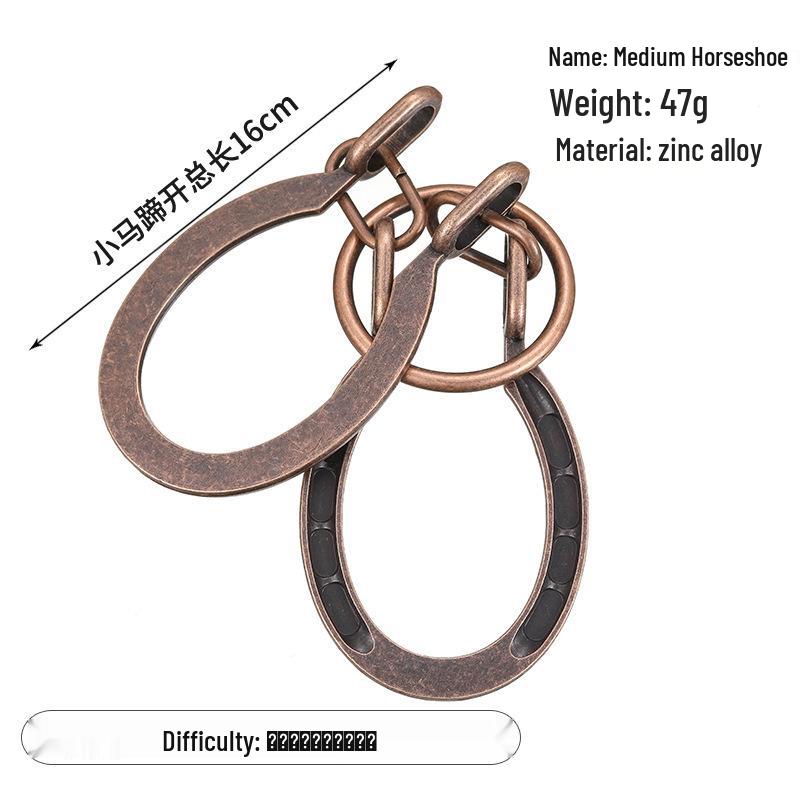 Zinc Alloy Kongming Puzzle Lock: Disentanglement Ring Educational Toy
