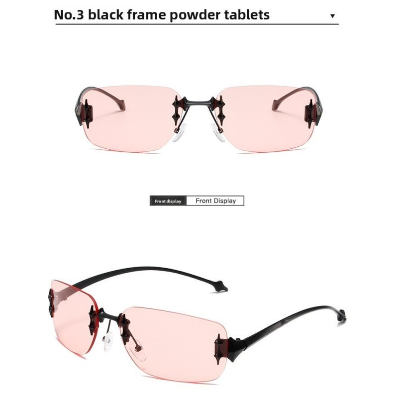 Damen-Sonnenbrillen, rahmenlose Mode-Sonnenbrillen für Damen und Herren