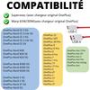 Lot 2 Cables charge rapide USB-C 1m pour OnePlus 11-10 Pro-8 Pro-8-7T Pro-6T-6-5T-Nord CE 3 Lite-Nord CE 2-Nord 2T-Ace Phonillico®
