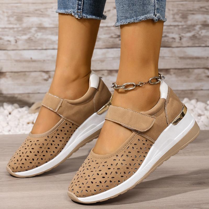 Large Hole Single Shoe New Lightweight Hollow Out Sports Breathable Velcro Slope Matching Shoe