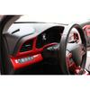 Headlight Switch Control Frame Cover For Hyundai Elantra 16-20 Red Carbon Fiber