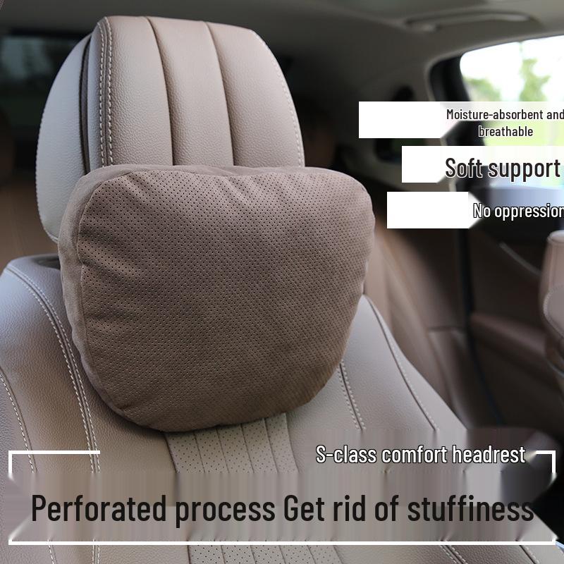 Car Headrest for Mercedes, BMW, AITO, Tesla - Pillow & Lumbar Support for Cervical Spine Comfort
