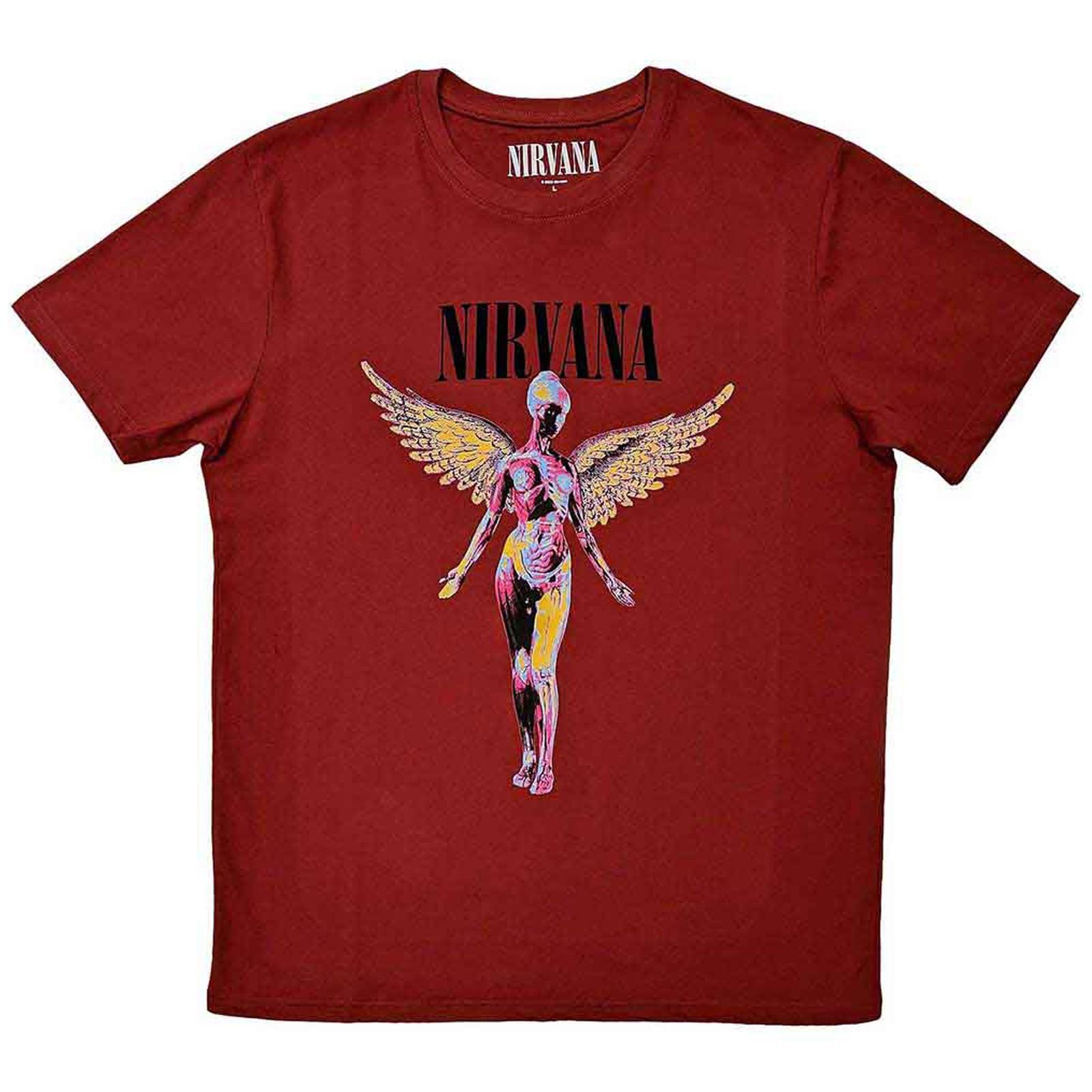 Nirvana T Shirt In Utero Band Logo new Official Unisex Red XXXXL