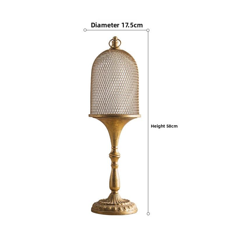 BEPAN Retro European Candlestick Iron Art Golden Homestay Light Luxury Candlestick Terrace Restaurant Romantic Decoration Ornament